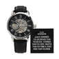 To My Godson Openwork Skeleton Watch - Always Remember Motivational Graduation Gift - Godson Wedding Gift - Birthday Gift