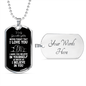 To My Granddaughter Dog Tag Necklace - Never Forget I Love You - Motivational Graduation Gift - Granddaughter Birthday Gift - Christmas Gift Military Chain (Silver) / Yes