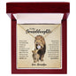 To My Granddaughter Love Grandpa Necklace - Old Lion Forever Love Heart Gift for Granddaughter 18k Yellow Gold Finish / Luxury Box
