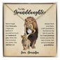 To My Granddaughter Love Grandpa Necklace - Old Lion Forever Love Heart Gift for Granddaughter 18k Yellow Gold Finish / Standard Box