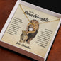 To My Granddaughter Love Grandpa Necklace - Old Lion Forever Love Heart Gift for Granddaughter
