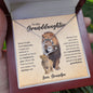 To My Granddaughter Love Grandpa Necklace - Old Lion Forever Love Heart Gift for Granddaughter