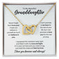 To My Granddaughter Necklace - Promise to Love You - Motivational Graduation Gift - Granddaughter Birthday Gift - Christmas Gift 18K Yellow Gold Finish / Standard Box
