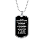 To My Grandfather Dog Tag Necklace - Always Remember You Are Braver - Motivational Graduation Gift - Grandfather Birthday Gift