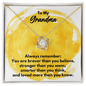 To My Grandma Love Knot Necklace - Always Remember Motivational Graduation Gift - Grandma Wedding Gift - Birthday Gift 18K Yellow Gold Finish / Standard Box