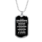 To My Grandpa Dog Tag Necklace - Always Remember You Are Braver - Motivational Graduation Gift - Grandpa Birthday Gift - Christmas Gift