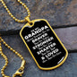 To My Grandpa Dog Tag Necklace - Always Remember You Are Braver - Motivational Graduation Gift - Grandpa Birthday Gift - Christmas Gift Military Chain (Gold) / No