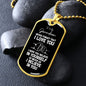 To My Grandson Dog Tag Necklace - Never Forget I Love You - Motivational Graduation Gift - Grandson Birthday Gift - Christmas Gift
