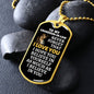 To My Grandson-in-Law Lion Dog Tag Necklace - Never Forget I Love You - Motivational Graduation Gift - Birthday Present - Christmas Gift