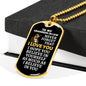 To My Grandson-in-Law Lion Dog Tag Necklace - Never Forget I Love You - Motivational Graduation Gift - Birthday Present - Christmas Gift