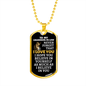 To My Grandson-in-Law Lion Dog Tag Necklace - Never Forget I Love You - Motivational Graduation Gift - Birthday Present - Christmas Gift