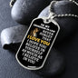 To My Grandson-in-Law Lion Dog Tag Necklace - Never Forget I Love You - Motivational Graduation Gift - Birthday Present - Christmas Gift