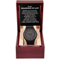 To My Grandson-In-Law Men's Wooden Watch - Motivational Graduation Gift - Wedding Gift - Birthday Present for Grandson-In-Law