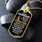 To My Grandson Lion Dog Tag Necklace - Never Forget I Love You - Motivational Graduation Gift - Grandson Birthday Gift - Christmas Gift