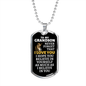 To My Grandson Lion Dog Tag Necklace - Never Forget I Love You - Motivational Graduation Gift - Grandson Birthday Gift - Christmas Gift