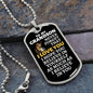 To My Grandson Lion Dog Tag Necklace - Never Forget I Love You - Motivational Graduation Gift - Grandson Birthday Gift - Christmas Gift Military Chain (Silver) / No