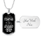 To My Great-Granddaughter Dog Tag Necklace - Never Forget I Love You - Motivational Graduation Gift - Great-Granddaughter Birthday Gift - Christmas Gift Military Chain (Silver) / Yes