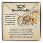 To My Great-Granddaughter Necklace - Promise to Love You Lion - Motivational Graduation Gift - Great-Granddaughter Birthday Christmas Gift 18k Yellow Gold Finish / Standard Box