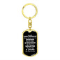 To My Great-Grandson Dog Tag Keychain - Always Remember You Are Braver - Motivational Graduation Great-Grandson Birthday Christmas Gift Dog Tag with Swivel Keychain (Gold) / No