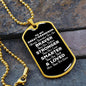To My Great-grandson Dog Tag Necklace - Always Remember You Are Braver - Motivational Graduation Gift - Great-grandson Birthday Gift Military Chain (Gold) / No