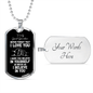 To My Great-Grandson Dog Tag Necklace - Never Forget I Love You - Motivational Graduation Gift - Great-Grandson Birthday Gift - Christmas Gift Military Chain (Silver) / Yes