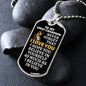 To My Great-Grandson Lion Dog Tag Necklace - Never Forget I Love You - Motivational Graduation Gift - Birthday Present - Christmas Gift