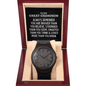 To My Great-Grandson Men's Wooden Watch - Always Remember Motivational Graduation Gift - Great-Grandson Wedding Gift - Birthday Gift