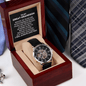 To My Great-Grandson Openwork Skeleton Watch, Motivational Graduation Gift, Great-Grandson Wedding Gift, Birthday Present for Great-Grandson Luxury Box w/Message Card
