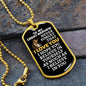 To My Great-Nephew Lion Dog Tag Necklace - Never Forget I Love You - Motivational Graduation Gift - Birthday Present - Christmas Gift Military Chain (Gold) / No