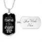 To My Great-Niece Dog Tag Necklace - Never Forget I Love You - Motivational Graduation Gift - Great-Niece Birthday Gift - Christmas Gift Military Chain (Silver) / Yes
