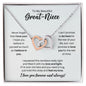 To My Great-Niece Necklace - Promise to Love You - Motivational Graduation Gift - Great-Niece Birthday Gift - Christmas Gift Polished Stainless Steel & Rose Gold Finish / Standard Box