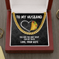 To My Husband Cuban Chain Necklace - You Are the Only Meat for My Taco - Funny Anniversary or Valentine's Day Gift