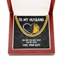 To My Husband Cuban Chain Necklace - You Are the Only Meat for My Taco - Funny Anniversary or Valentine's Day Gift Cuban Link Chain (14K Gold Over Stainless Steel)