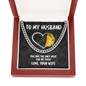 To My Husband Cuban Chain Necklace - You Are the Only Meat for My Taco - Funny Anniversary or Valentine's Day Gift Cuban Link Chain (Stainless Steel)