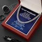 To My Husband Cuban Link Chain Necklace - I Love Your Face - Valentine&#39;s Day/Anniversary Gift for Hubby
