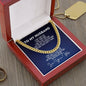 To My Husband Cuban Link Chain Necklace - I Love Your Face - Valentine&#39;s Day/Anniversary Gift for Hubby
