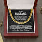 To My Husband Cuban Link Chain Necklace - Your Last Everything - Hubby Anniversary Wedding Gift - Christmas Birthday Gift for Husband