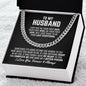 To My Husband Cuban Link Chain Necklace - Your Last Everything - Hubby Anniversary Wedding Gift - Christmas Birthday Gift for Husband
