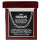 To My Husband Cuban Link Chain Necklace - Your Last Everything - Hubby Anniversary Wedding Gift - Christmas Birthday Gift for Husband Stainless Steel / Luxury Box