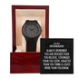 To My Husband Men's Wooden Watch - Always Remember Motivational Graduation Gift - Husband Wedding Gift - Birthday Gift