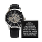 To My Husband Openwork Skeleton Watch - Always Remember Motivational Graduation Gift - Husband Wedding Gift - Birthday Gift