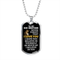 To My Kid Brother Lion Dog Tag Necklace - Never Forget I Love You - Motivational Graduation Gift - Birthday Present - Christmas Gift