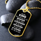 To My King Dog Tag Necklace - Always Remember You Are Braver - Motivational Graduation Gift - King Birthday Gift - Christmas Gift