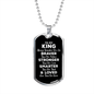 To My King Dog Tag Necklace - Always Remember You Are Braver - Motivational Graduation Gift - King Birthday Gift - Christmas Gift