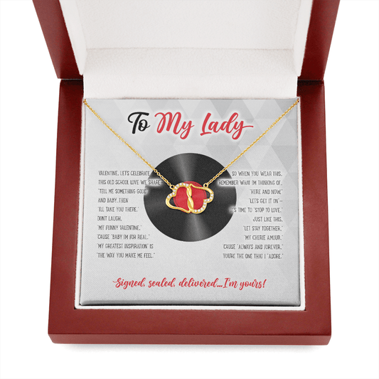 To My Lady Necklace - Valentine's Day Gift for Old School R&B Music Lover - Jewelry for Soul Mate, Wife, Fiancee, Girlfriend