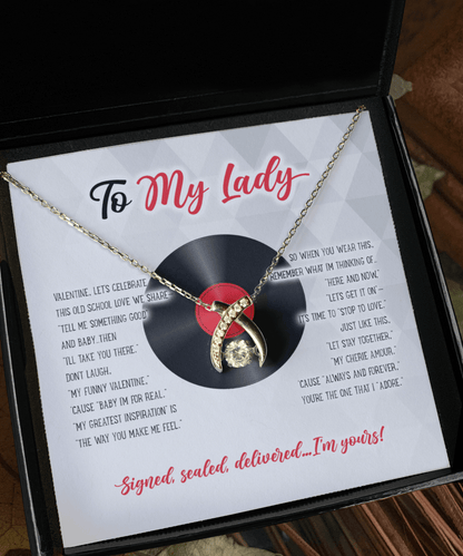 To My Lady Necklace - Valentine's Day Gift for Old School R&B Music Lover - Jewelry for Soul Mate, Wife, Fiancee or Girlfriend