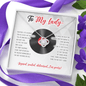 To My Lady Necklace - Valentine's Day Gift for Old School R&B Music Lover - Jewelry for Wife, Fiancee, Girlfriend, Soul Mate