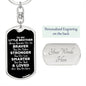 To My Little Brother Dog Tag Keychain - Always Remember You Are Braver - Motivational Graduation Little Brother Birthday Christmas Gift Dog Tag with Swivel Keychain (Steel) / Yes