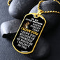 To My Little Brother Lion Dog Tag Necklace - Never Forget I Love You - Motivational Graduation Gift - Birthday Present - Christmas Gift