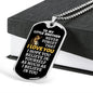 To My Little Brother Lion Dog Tag Necklace - Never Forget I Love You - Motivational Graduation Gift - Birthday Present - Christmas Gift